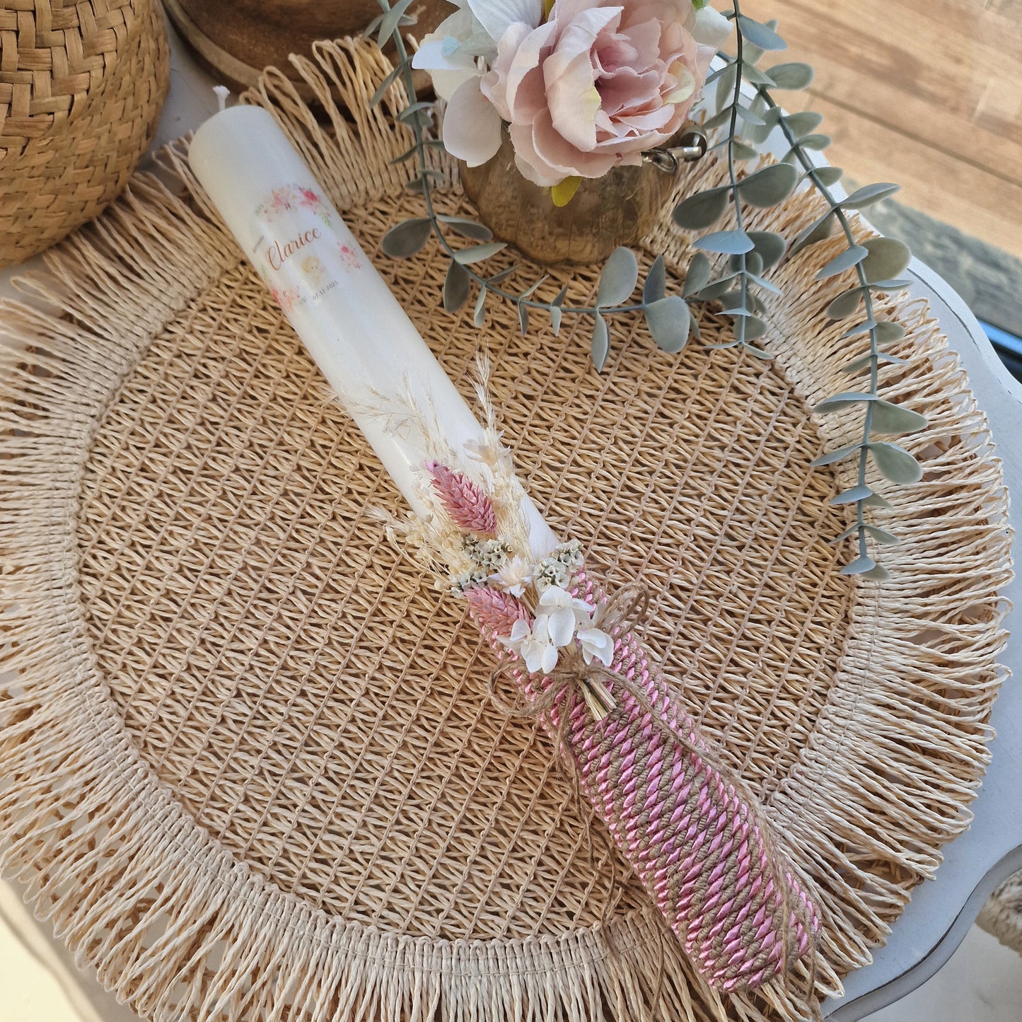 Conjunto de batismo caixa premium vintage da Clarisse