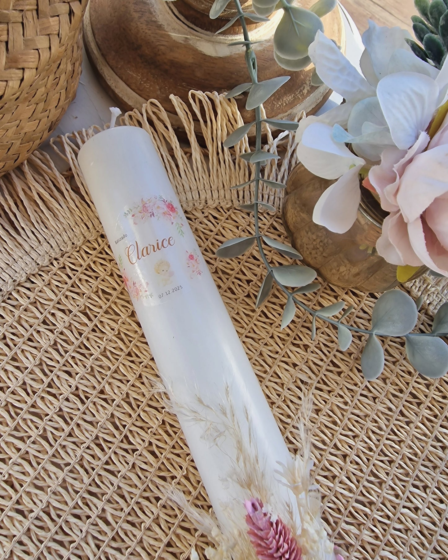 Conjunto de batismo caixa premium vintage da Clarisse