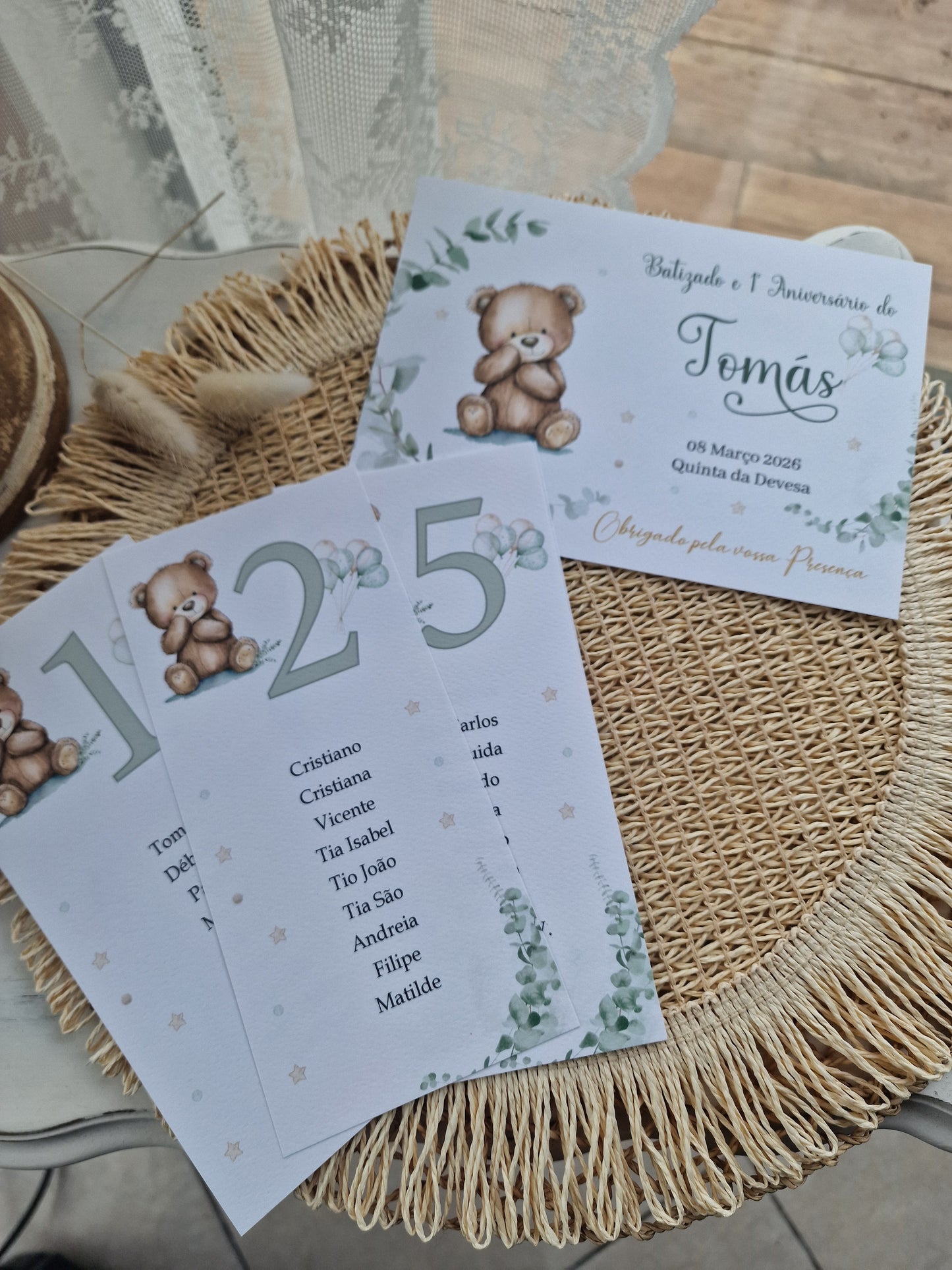 Assiettes de la collection de voyage ours Mateus
