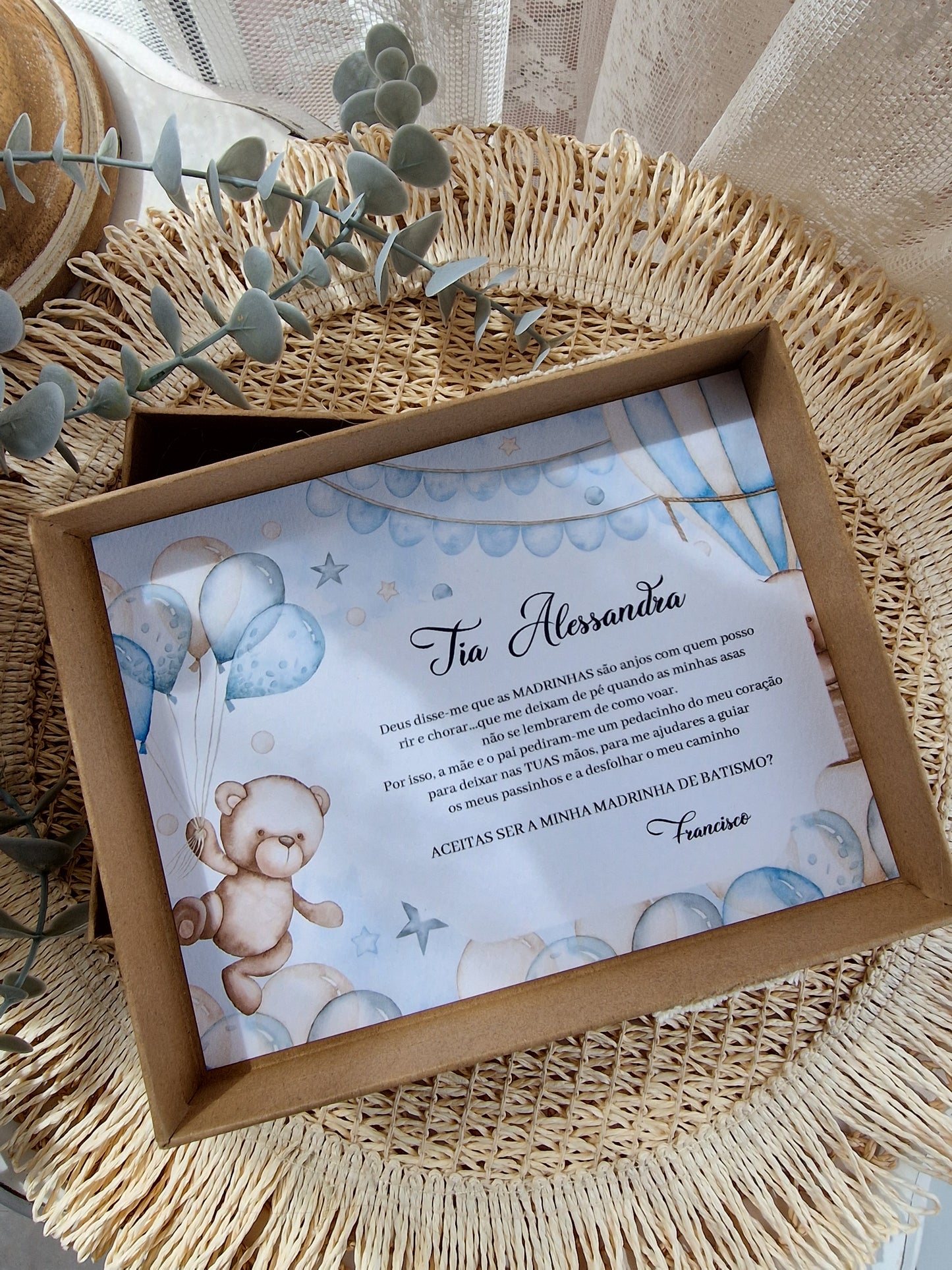 Parrains et marraines Invitation ours en peluche