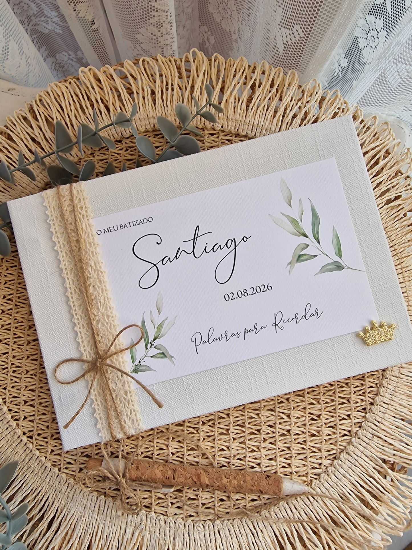 Livro de dedicatórias floral Líssima do Santiago