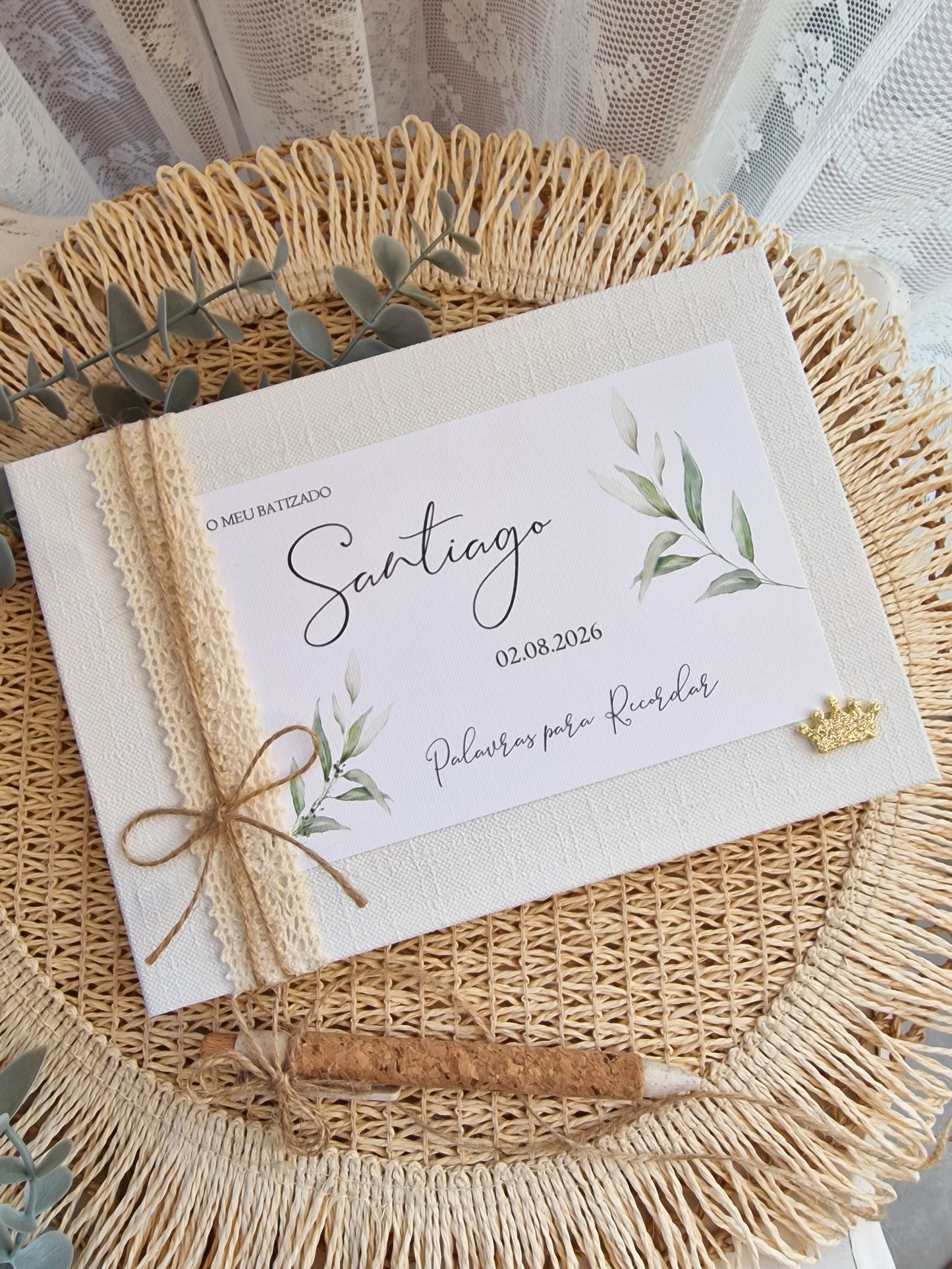 Livro de dedicatórias floral Líssima do Santiago