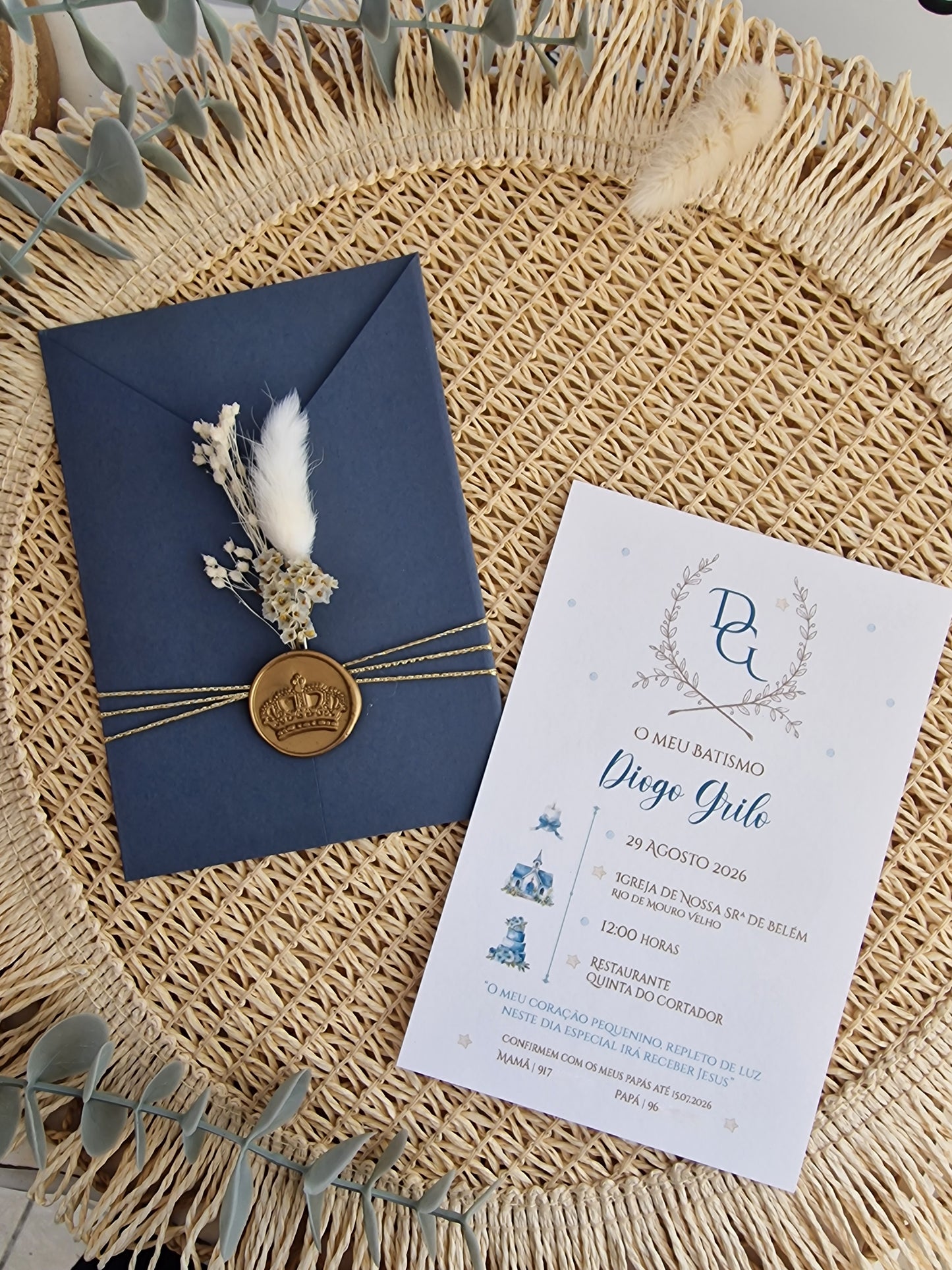 Invitation rustique de Maria