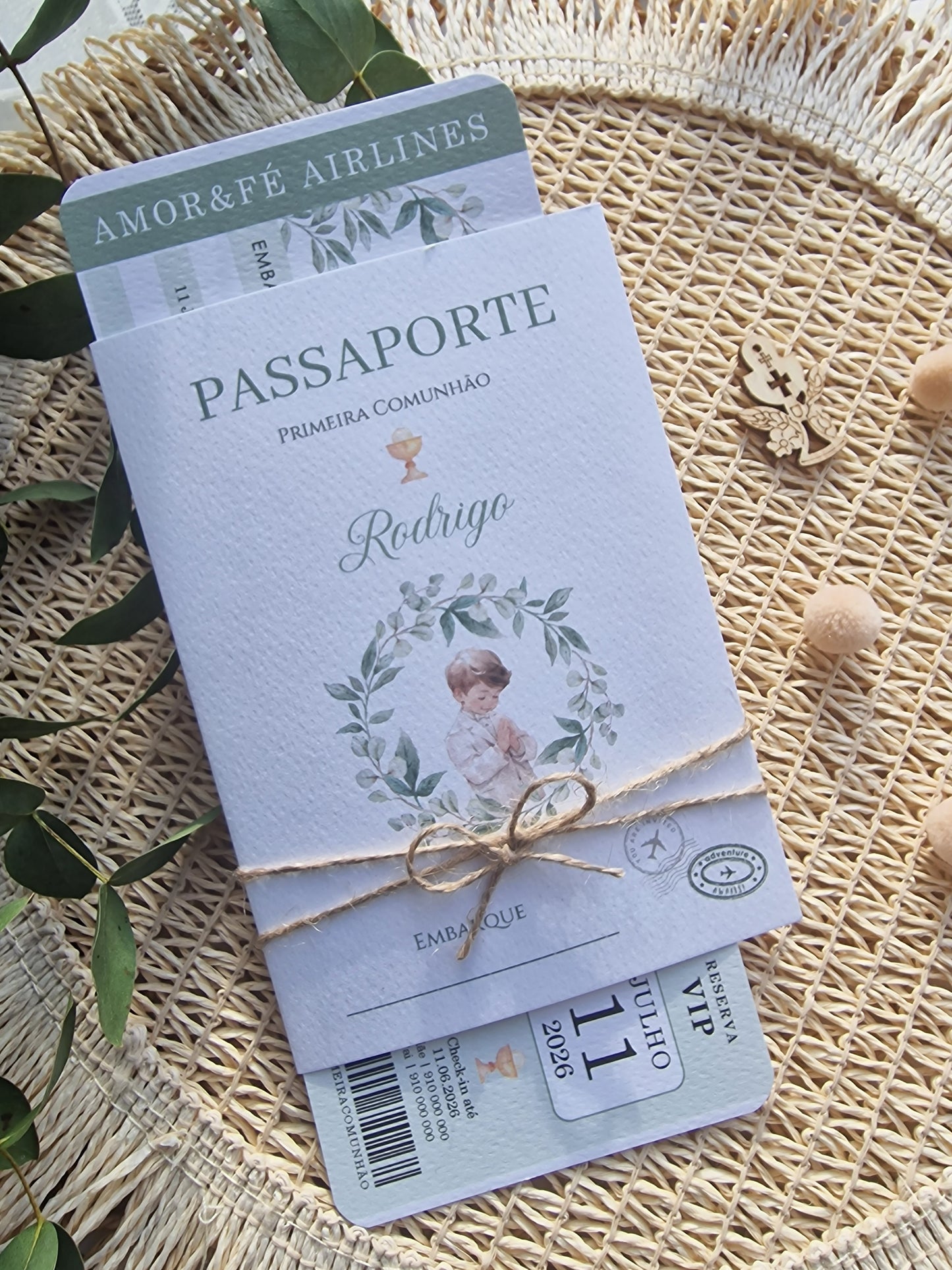 Convite passaporte "Verdes do Rodrigo"
