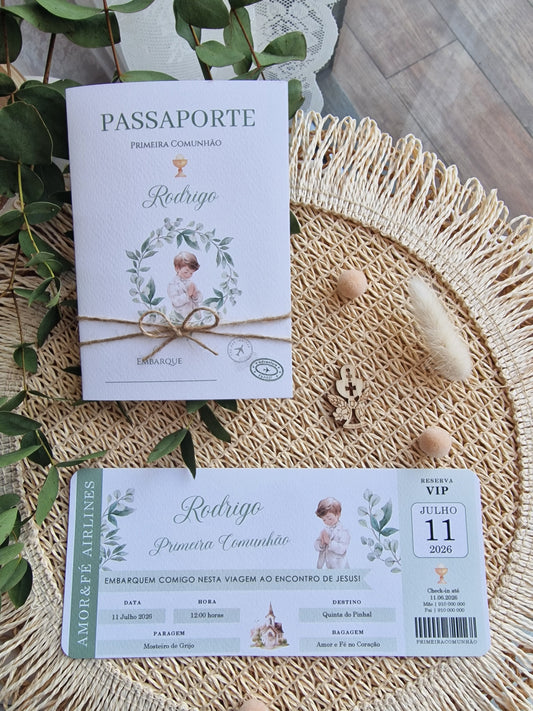 Convite passaporte "Verdes do Rodrigo"