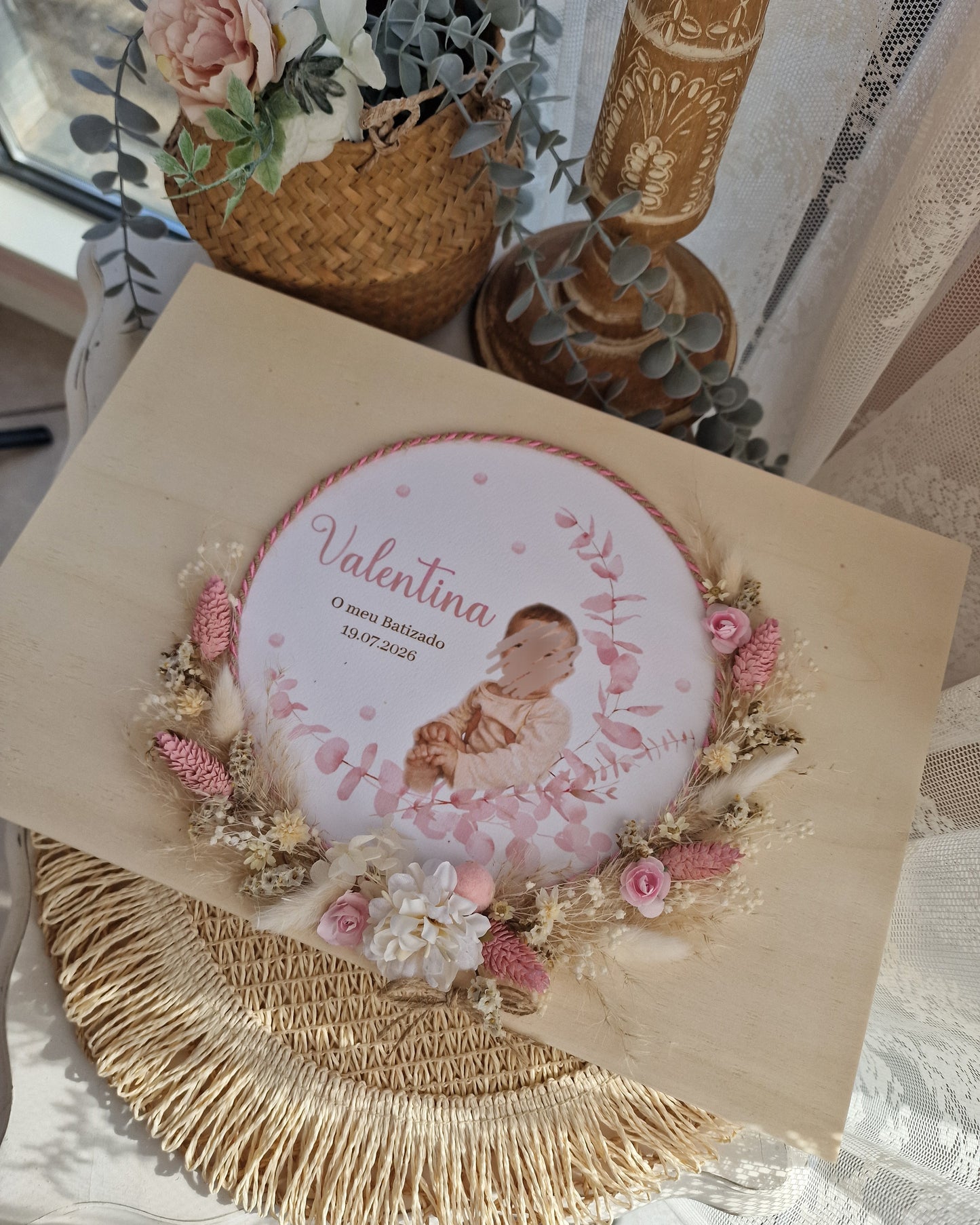 Conjunto de batismo caixa premium com foto