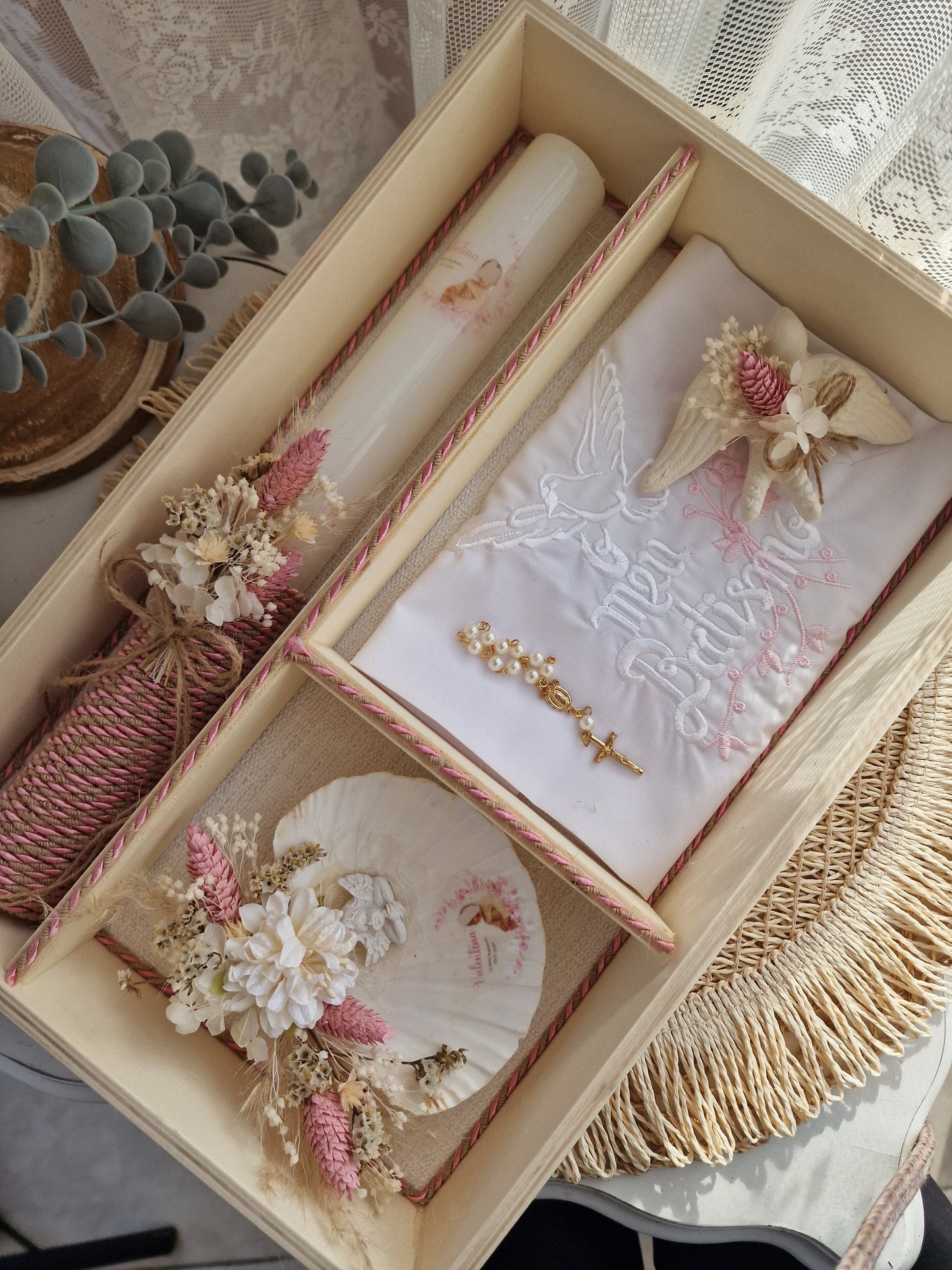 Conjunto de batismo caixa premium com foto