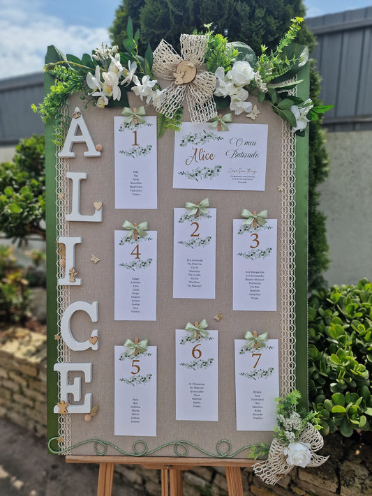 Placar Verde Eucalipto Alice