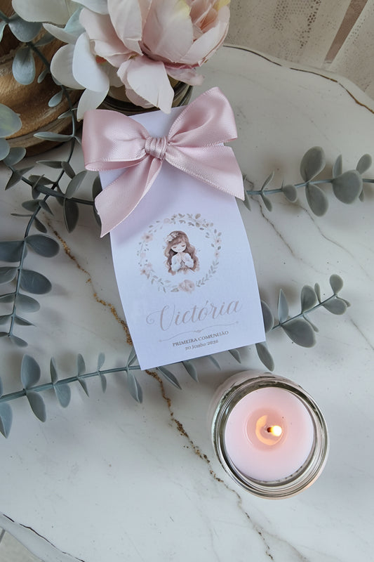 Velinha perfumada comunhão da Victória