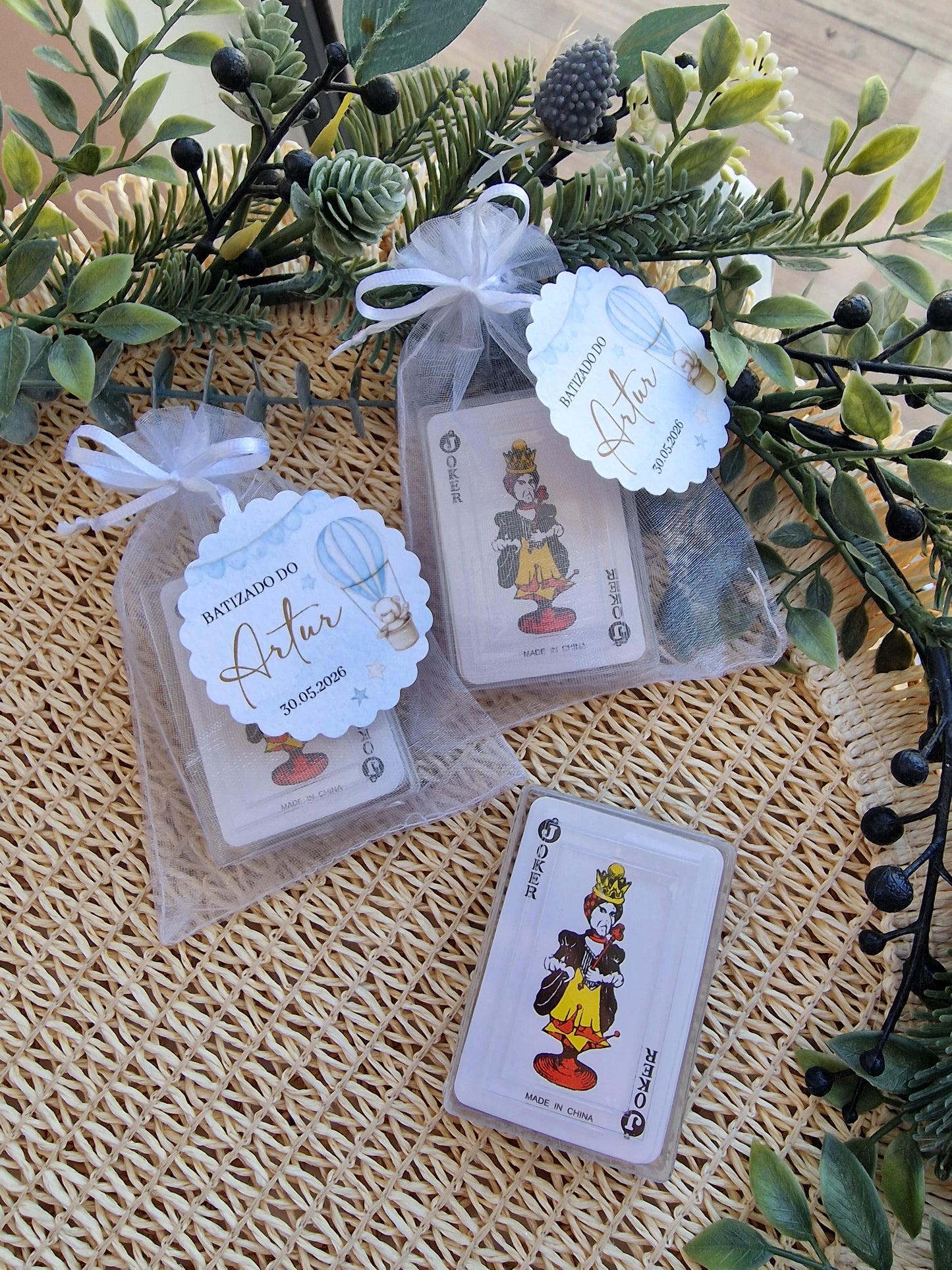 Baralho de cartas mini Ursinho azul