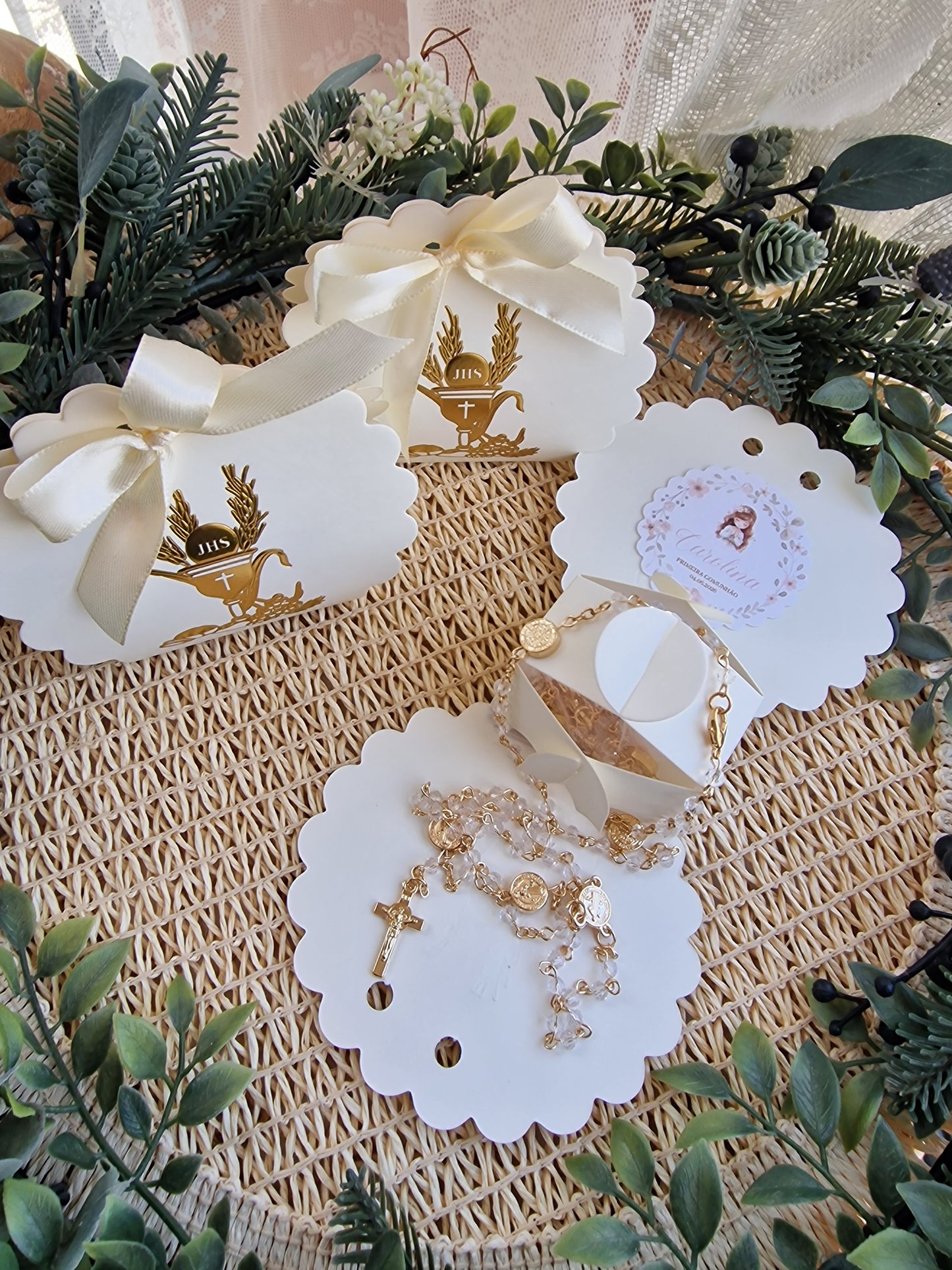 Sac spécial communion avec chapelet
