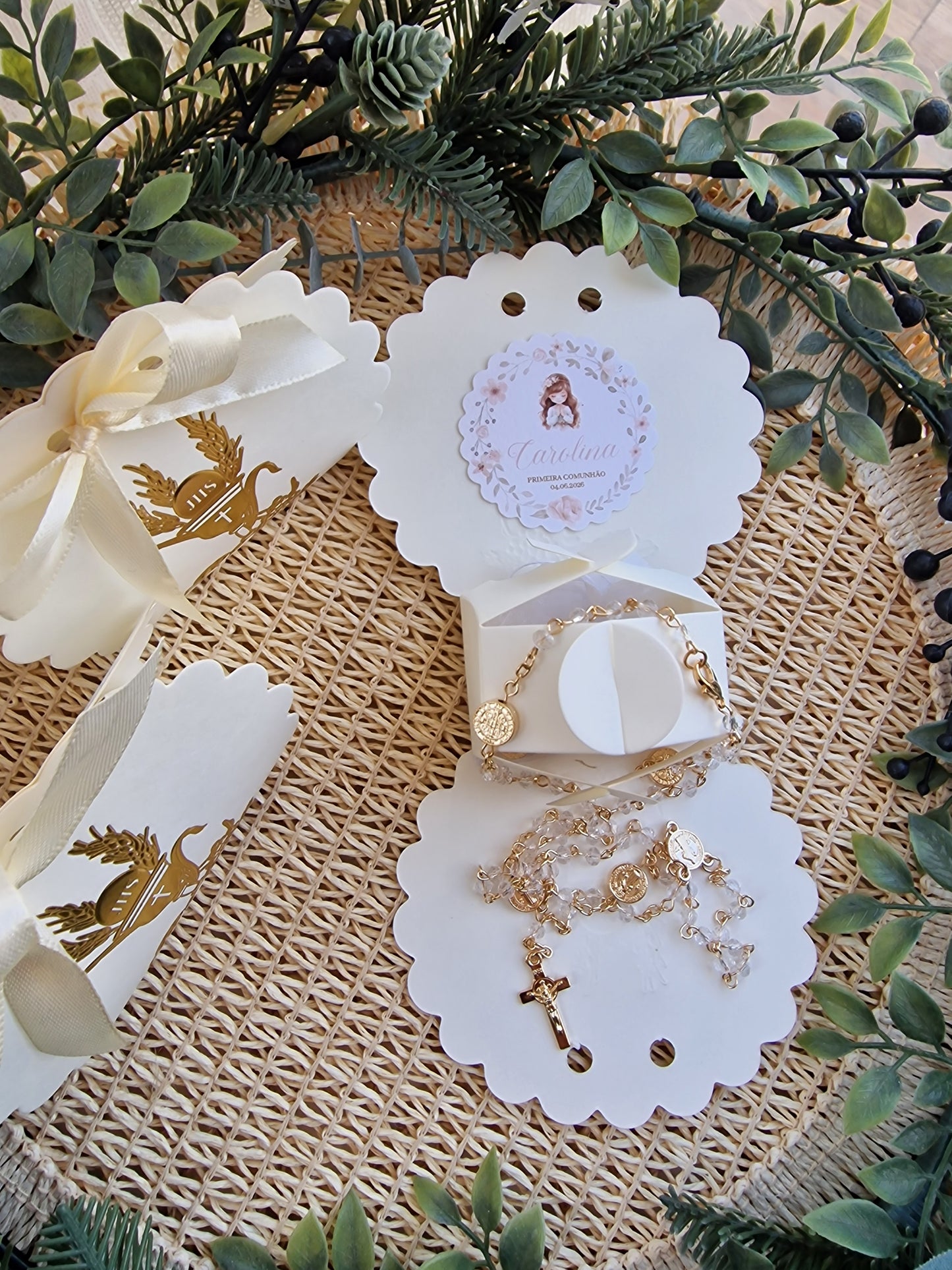 Sac spécial communion avec chapelet