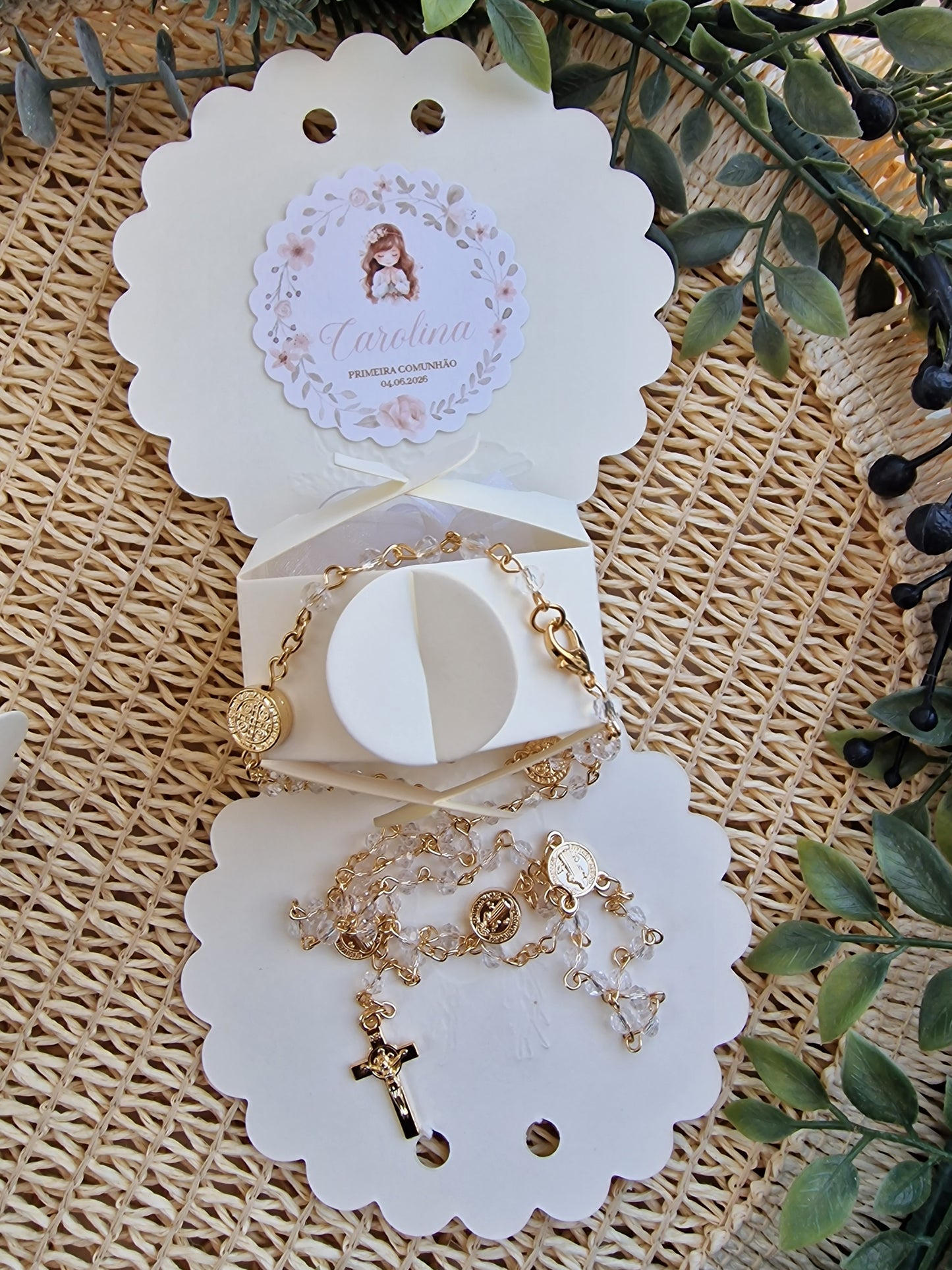 Sac spécial communion avec chapelet