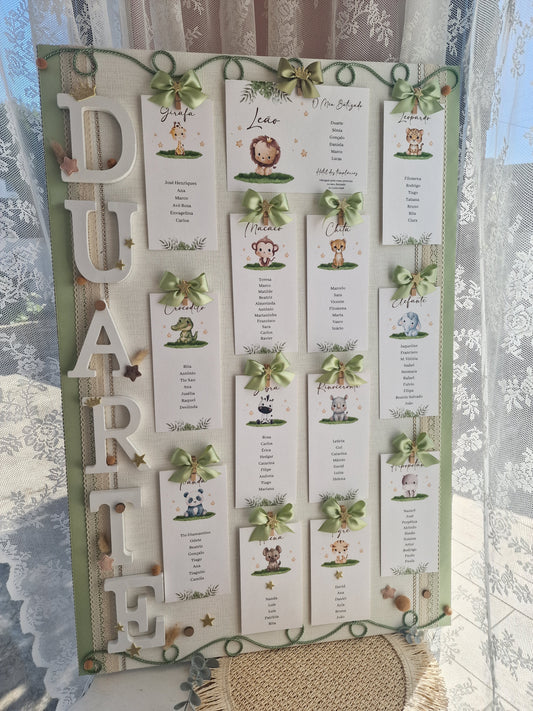 Placar Animais da Selva "Safari"