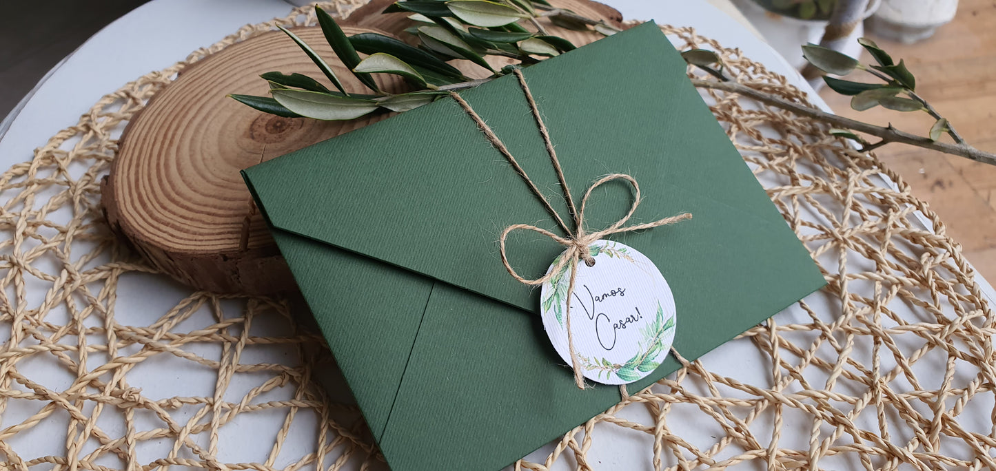 Envelope verde oliva