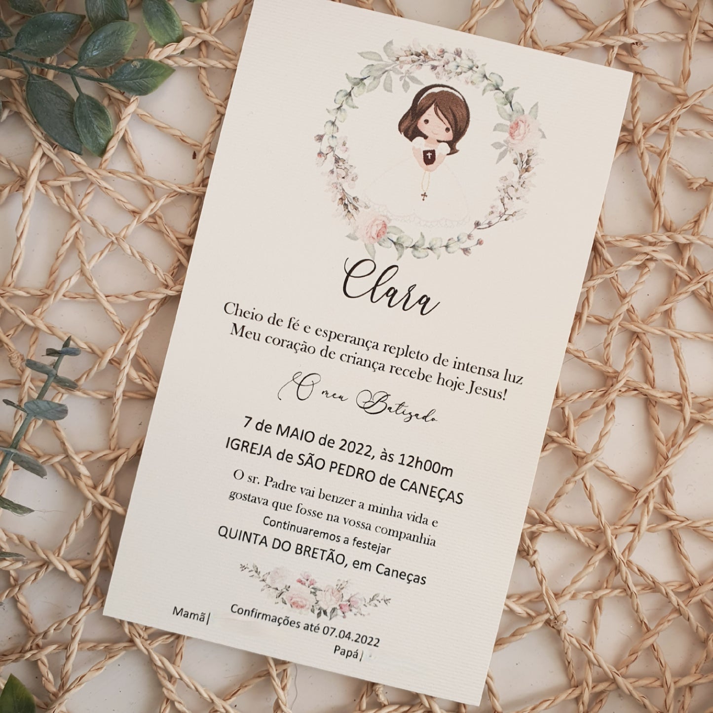 Convite bolsinha love roses Clara